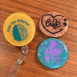 Mental Health Badge Reel Set